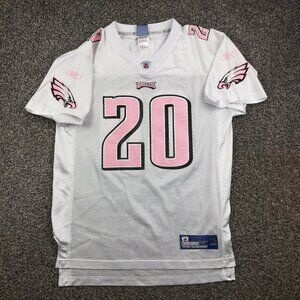 Philadelphia Eagles Jersey Reebok Womens XL Brian Dawkins White Pink